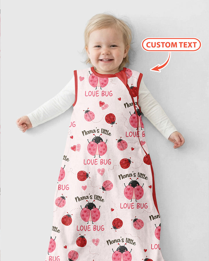 Personalized Grandma's Little Love Bug Bamboo Sleep Bag