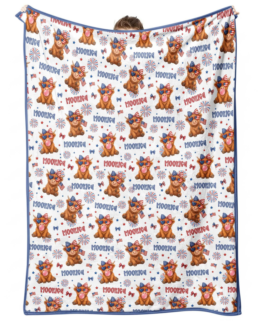 Moo-Rica Cowgirl Bamboo Blanket