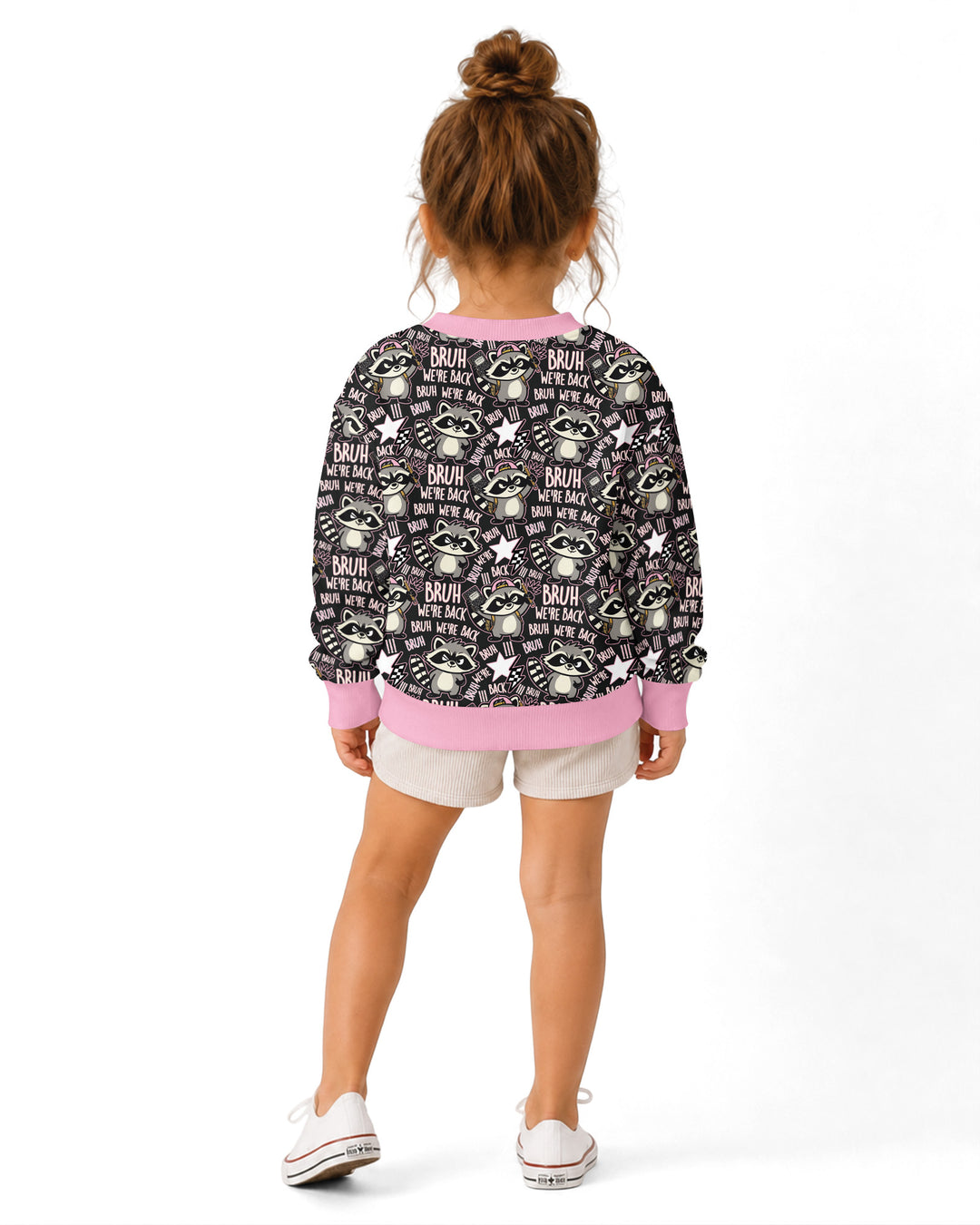 Bruh We're Back Raccoon Bamboo Crewneck Sweatshirt
