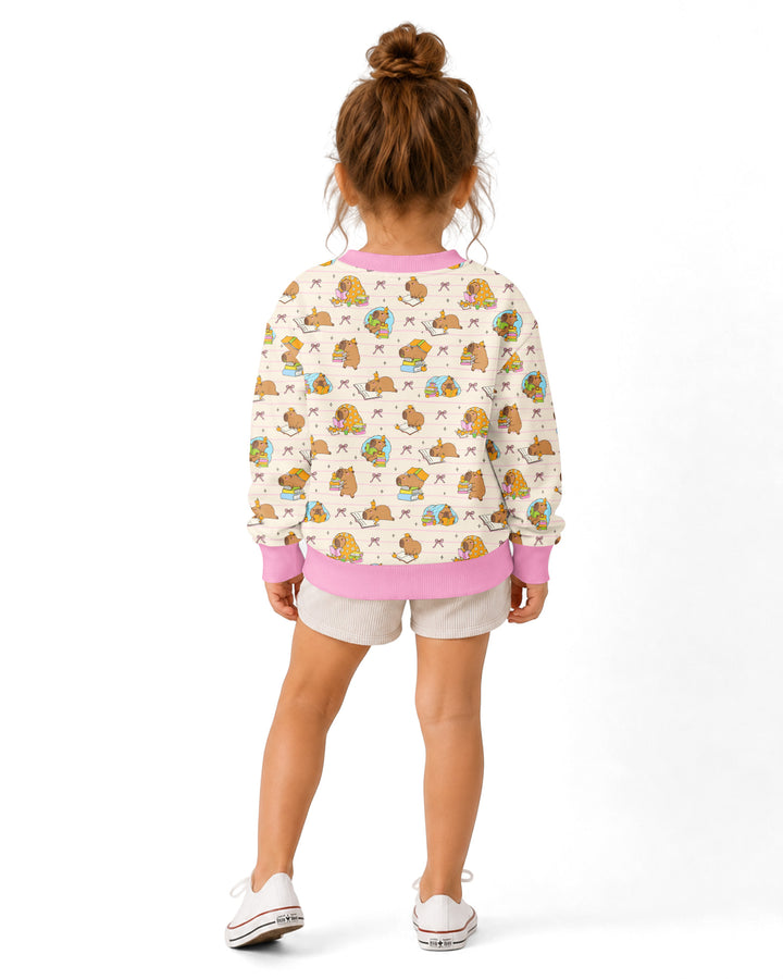Sweet Study Capy Bamboo Crewneck Sweatshirt