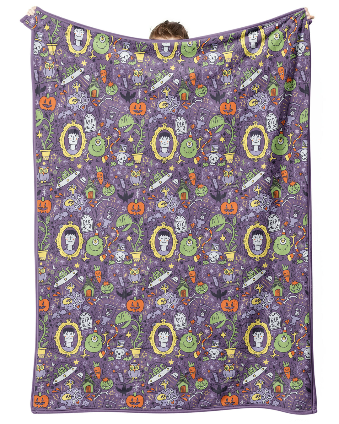 Halloween Monster Fun Bamboo Blanket