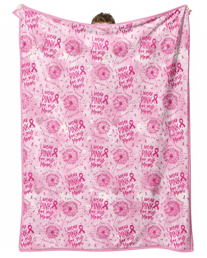 I Wear Pink For My Mom Bamboo Blanket