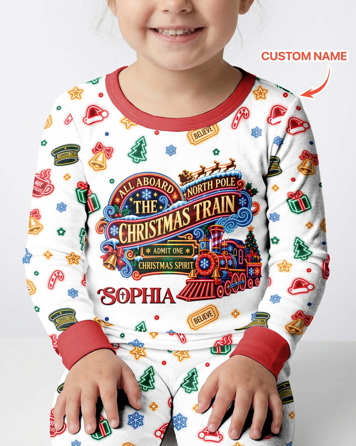 Christmas Spirit Express Bamboo Two Piece Long Sleeve Pajama Set