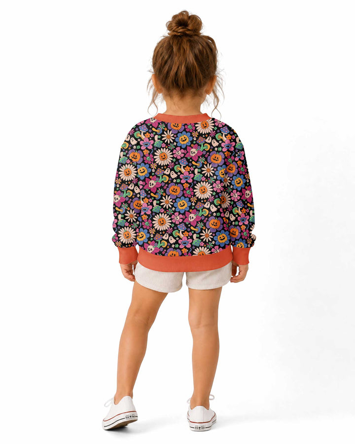 Halloween Flowers Bamboo Crewneck Sweatshirt