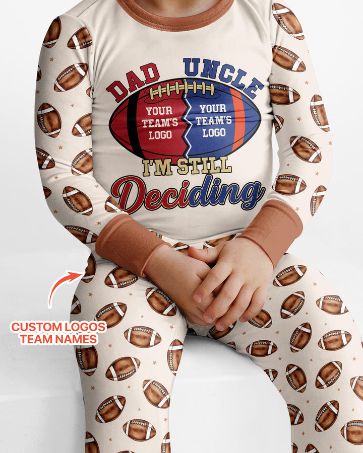 I'm Still Deciding House Divided - Upload Two Team Logo Bamboo Two Piece Long Sleeve Pajama Set