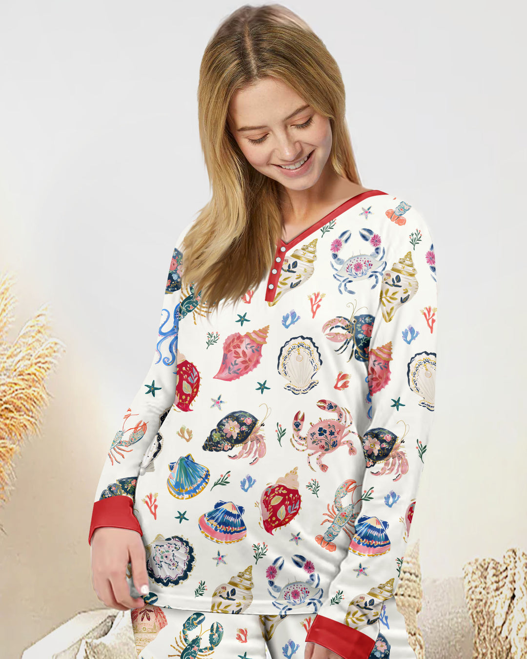 Preppy Coastal Bamboo Women Pajama Set