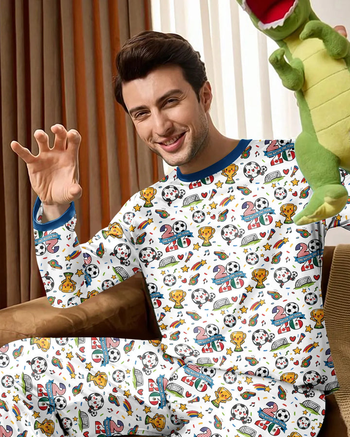 Soccer Fever 2026 Family Matching Bamboo Men's Pajama Set