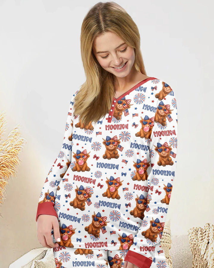 Moo-Rica Cowgirl Bamboo Women Pajama Set