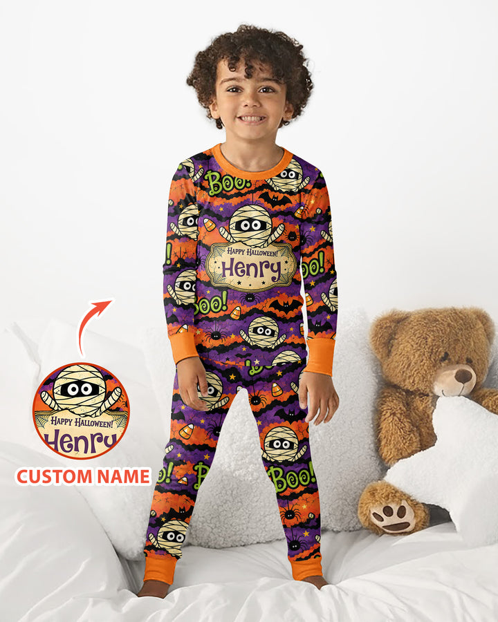 Boo Boo Halloween Bamboo Two Piece Long Sleeve Pajama Set