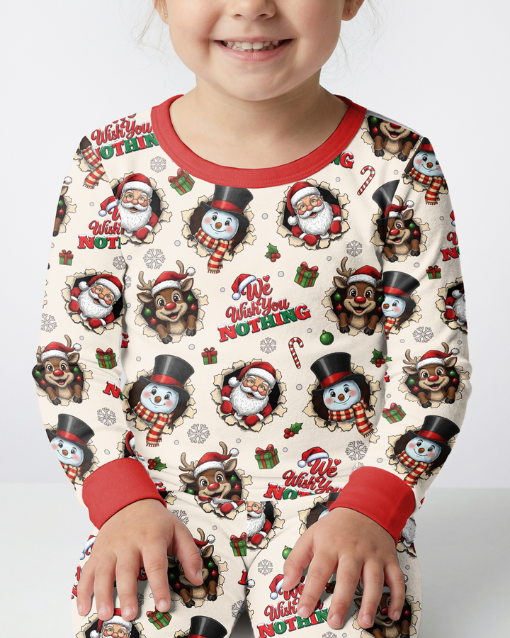 Funny Butt Christmas Squad Bamboo Two Piece Long Sleeve Pajama Set