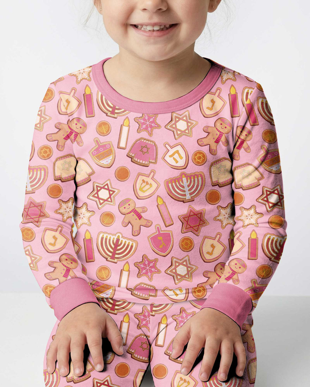 Hanukkah Cookies Bamboo Two Piece Long Sleeve Pajama Set