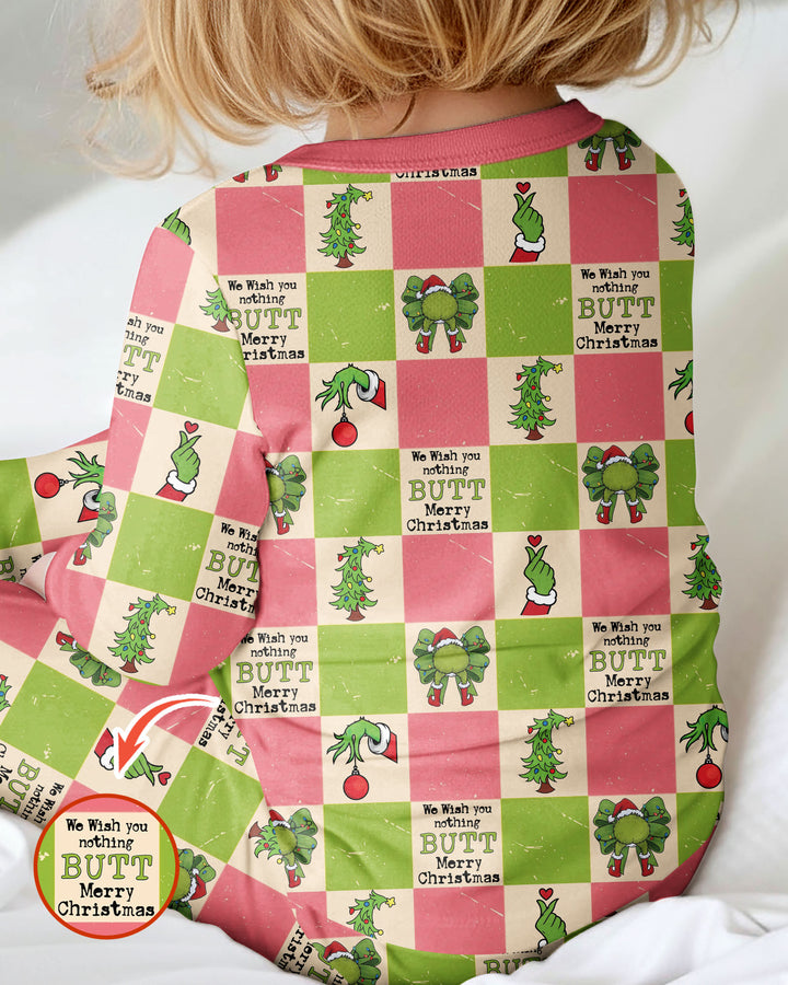 Nothing Butt Merry Christmas Checkerboard Bamboo Convertible Zippy