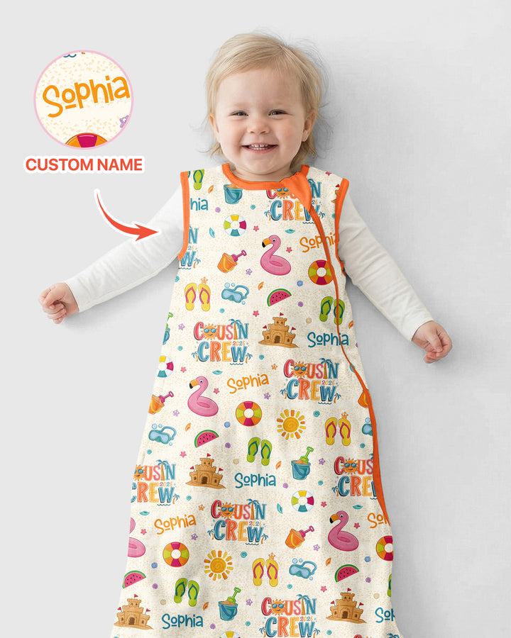 Custom Name Summer 2026 Cousin Crew Bamboo Sleep Bag