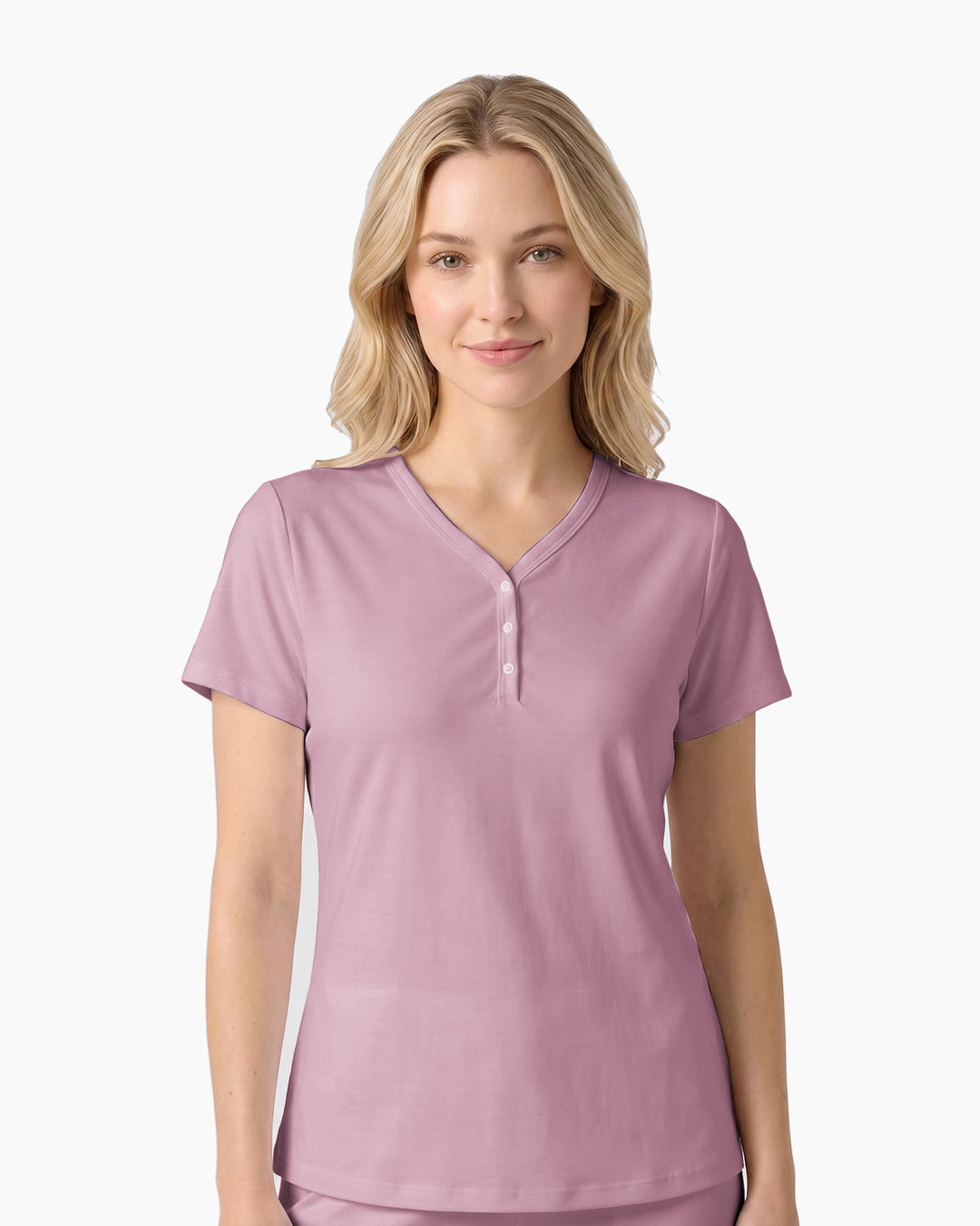 Solid Color Bamboo Women Short Sleeve Short Pajama Set