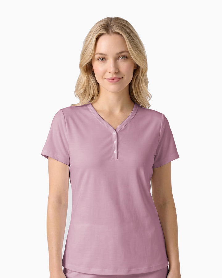 Solid Color Bamboo Women Short Sleeve Short Pajama Set
