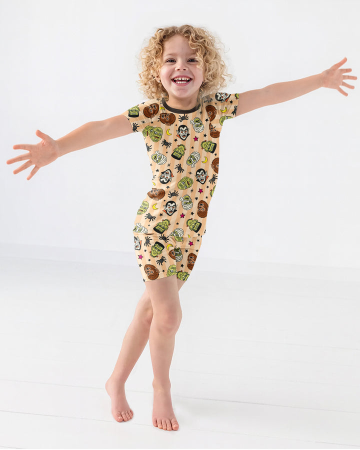 Template Bamboo Two Piece Short Sleeve Shorts Pyjamas Set