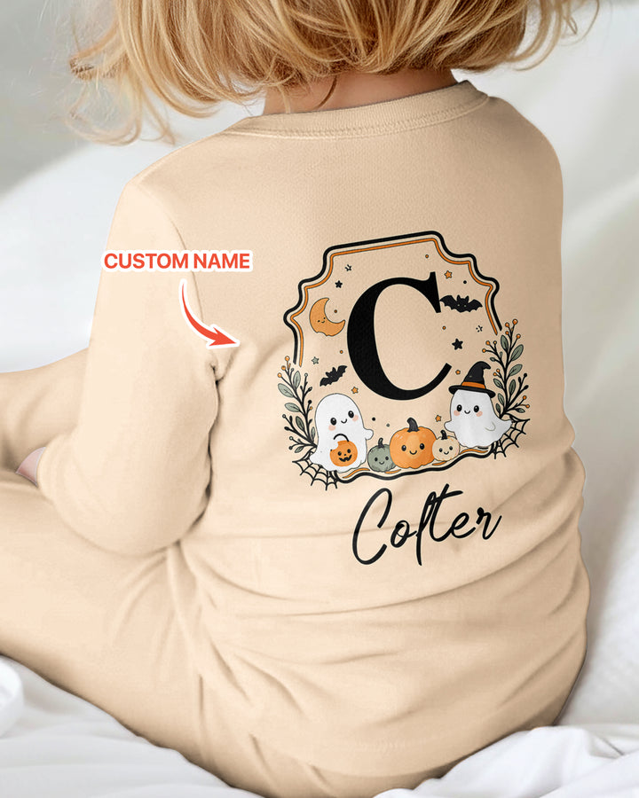 Custom Monogram Ghost Pumpkin Bamboo Convertible Zippy