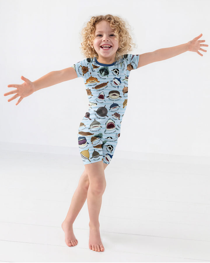 Template Bamboo Two Piece Short Sleeve Shorts Pyjamas Set