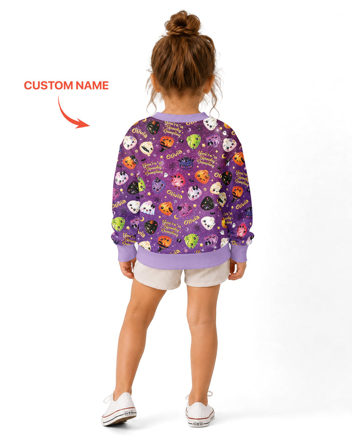 Custom Name You're A Spooky Dumpling Bamboo Crewneck Sweatshirt
