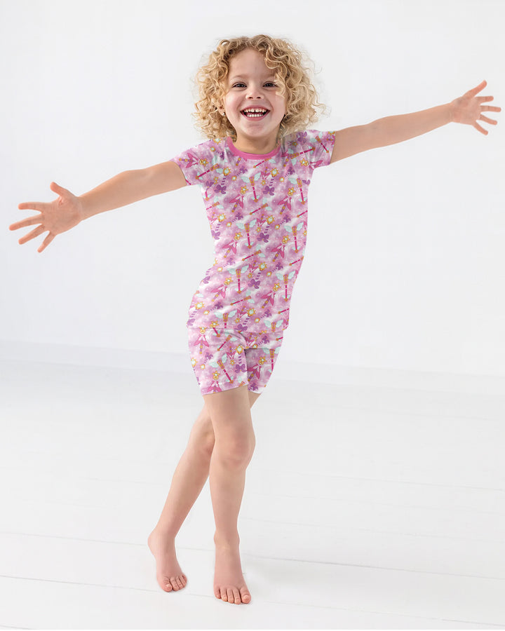 Template Bamboo Two Piece Short Sleeve Shorts Pyjamas Set