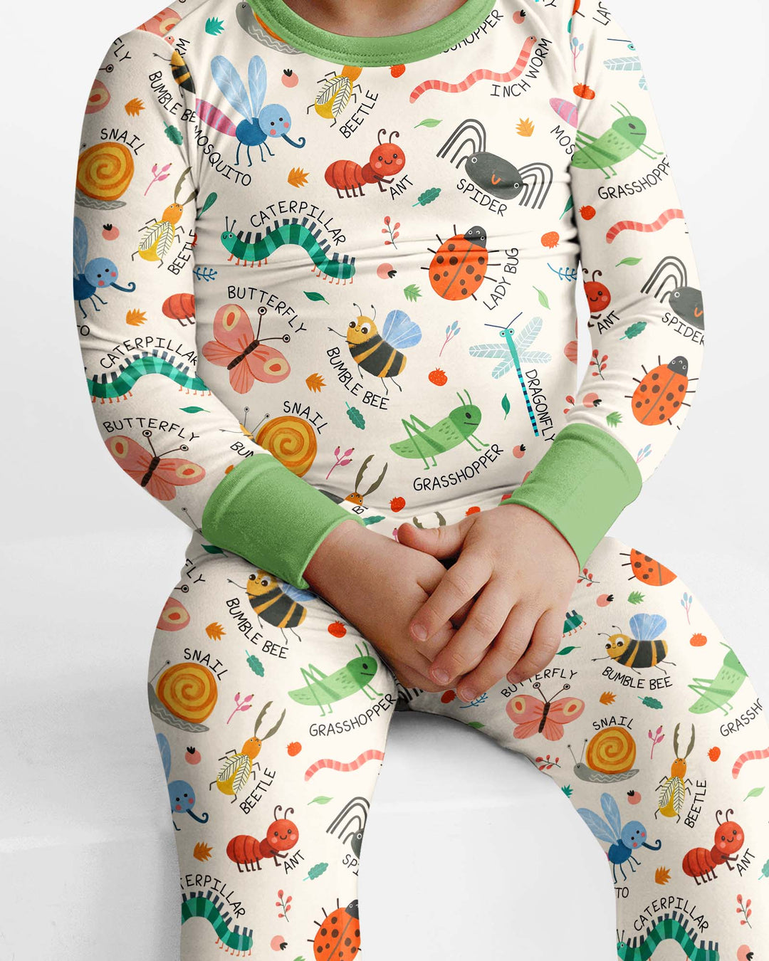 Bug Field Guide Bamboo Two Piece Long Sleeve Pajama Set