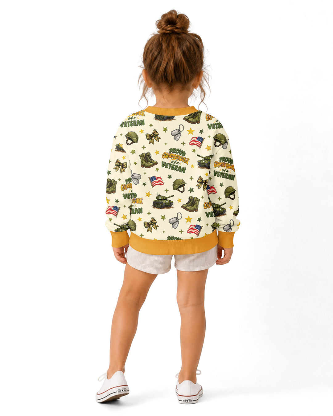 Proud Grandchild Of A Veteran Bamboo Crewneck Sweatshirt