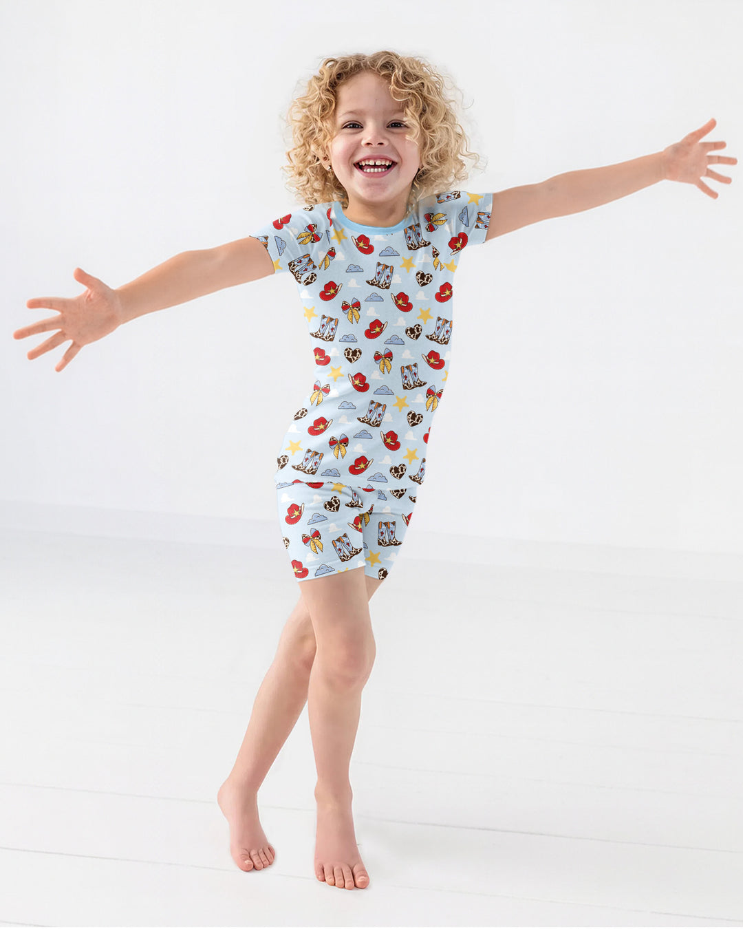 Template Bamboo Two Piece Short Sleeve Shorts Pyjamas Set
