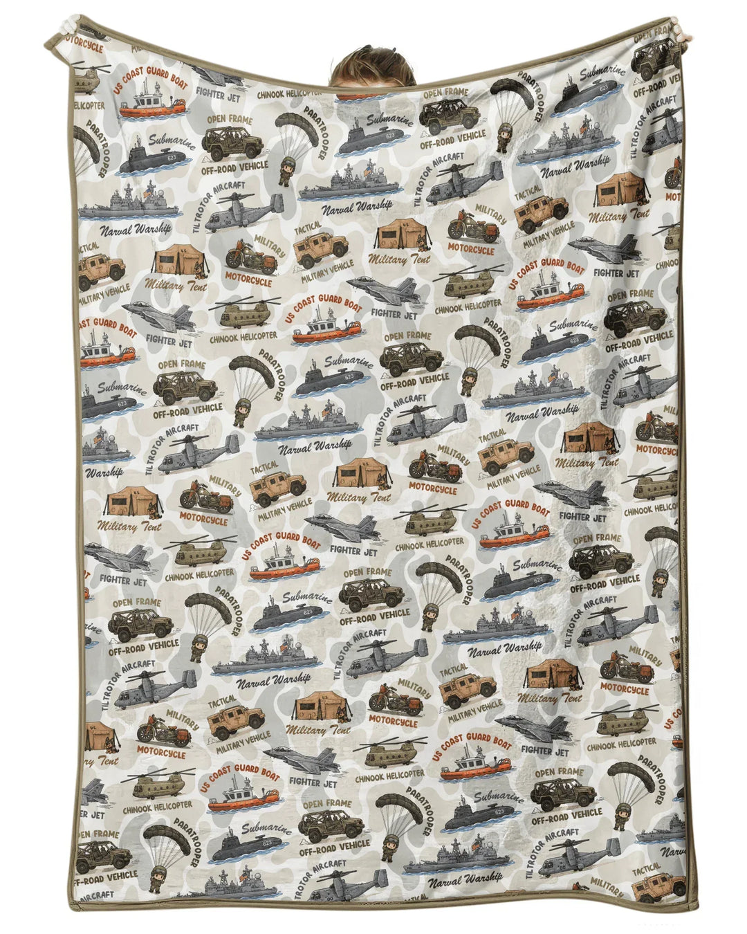Little Hero Military Family Matching Bamboo Blanket