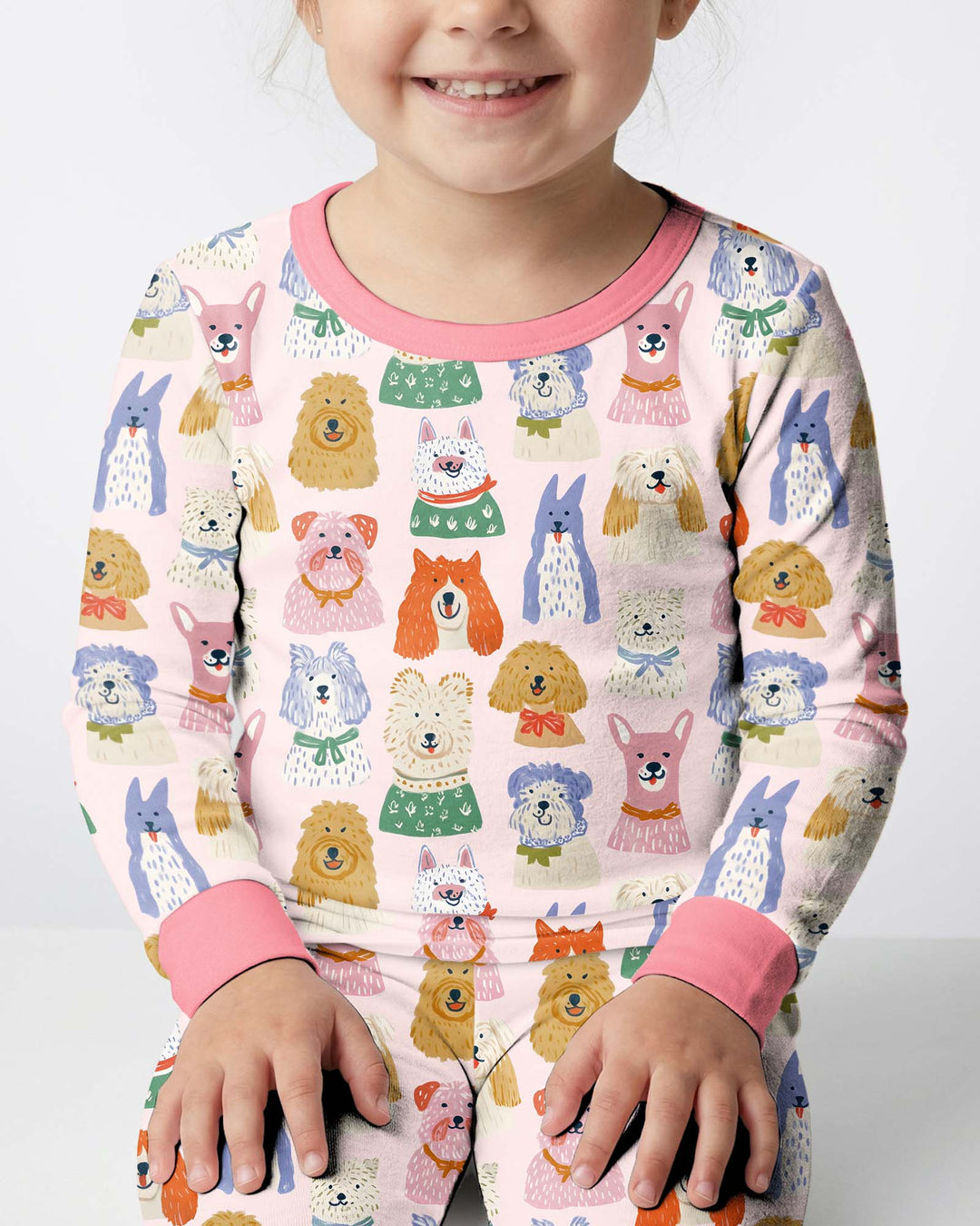 Puppy Portrait Bamboo Two Piece Long Sleeve Pajama Set