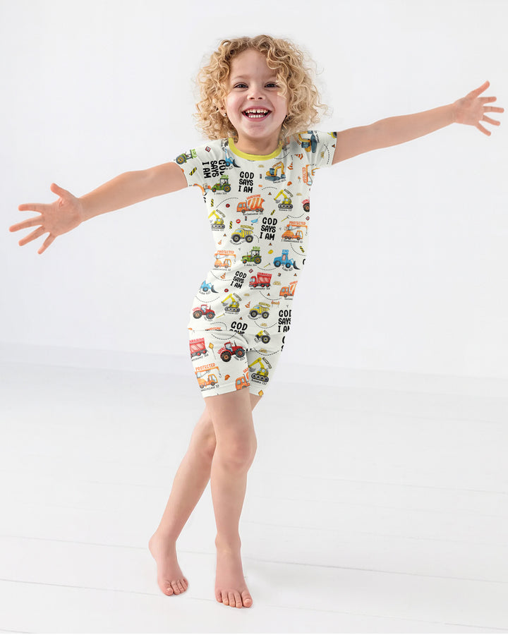 God Says I Am Boy Bamboo Two Piece Short Sleeve Shorts Pyjamas Set