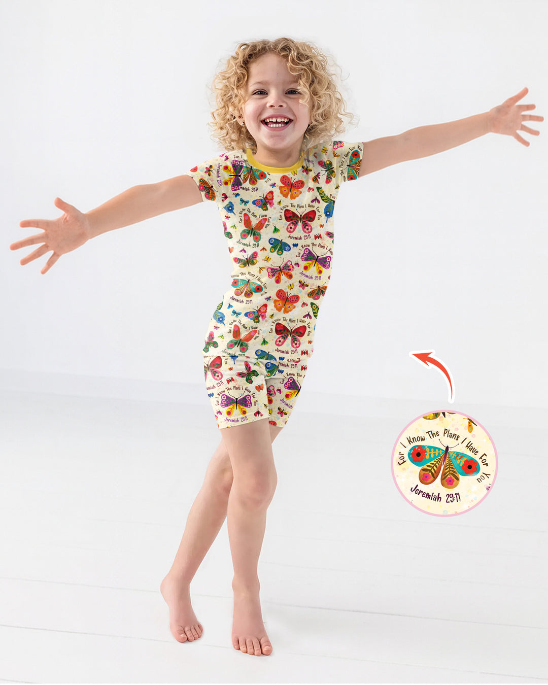 For I Know The Plans I Have For You Two Piece Short Sleeve Shorts Pajama Set
