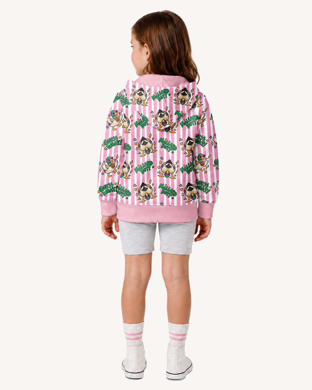 Guess What Mallard Butt Bamboo Zip Hoodie