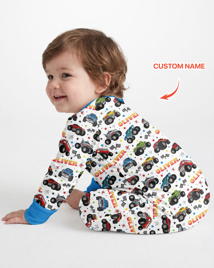 Personalized Monster Trucks Bamboo Convertible Zippy