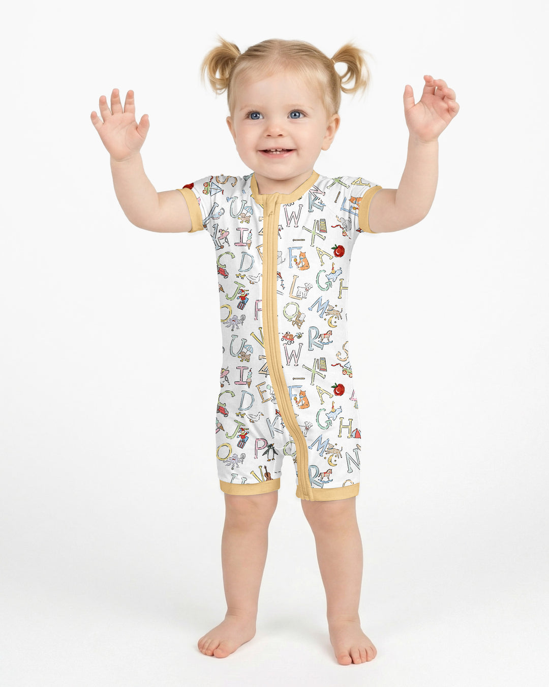 ABC Whimsy Bamboo Shorty Zippy