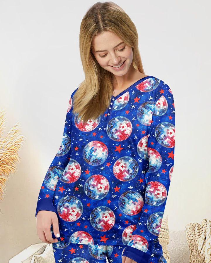 USA Disco Balls Bamboo Women Pajama Set