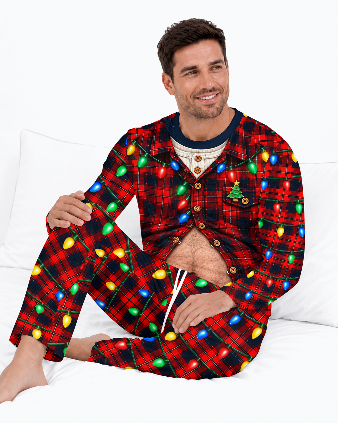 Personalized Funny Christmas Bamboo Men's Pajama Set