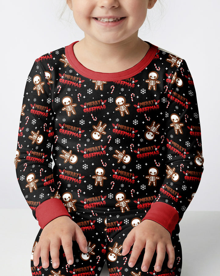 Merry Creepmas Cookies Bamboo Two Piece Long Sleeve Pajama Set