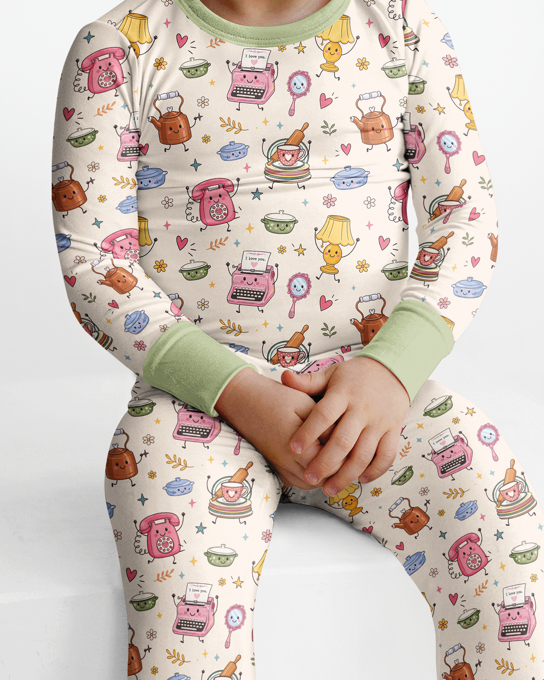 Template Bamboo Two Piece Long Sleeve Pyjamas Set