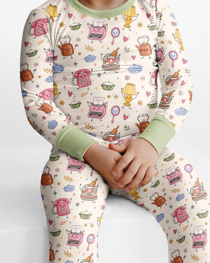 Template Bamboo Two Piece Long Sleeve Pyjamas Set
