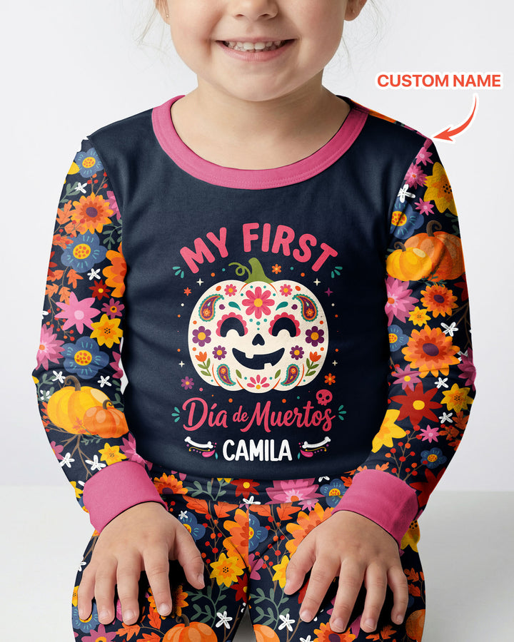 My first Dia de Muertos Bamboo Two Piece Long Sleeve Pajama Set