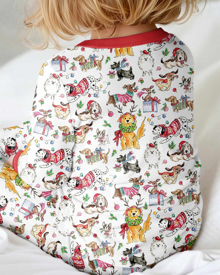 Festive Christmas Pups Bamboo Convertible Zippy