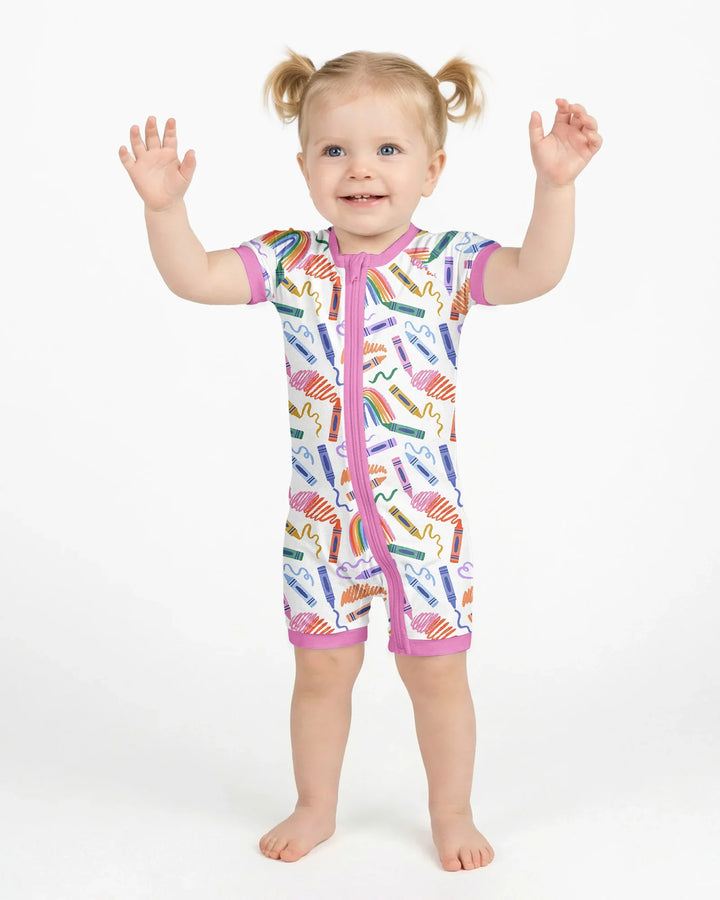 Crayon Chaos Bamboo Shorty Zippy