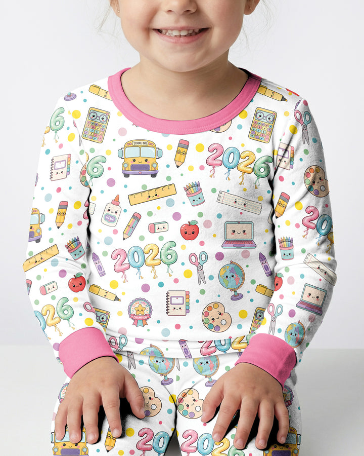 Template Bamboo Two Piece Long Sleeve Pyjamas Set