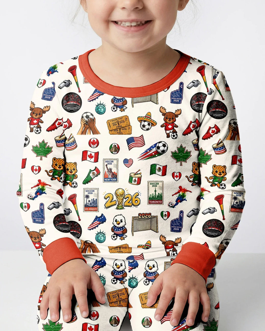 Soccer Cup 2026 Bamboo Two Piece Long Sleeve Pajama Set