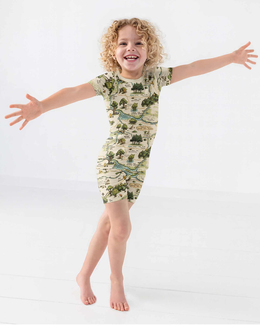 Template Bamboo Two Piece Short Sleeve Shorts Pyjamas Set