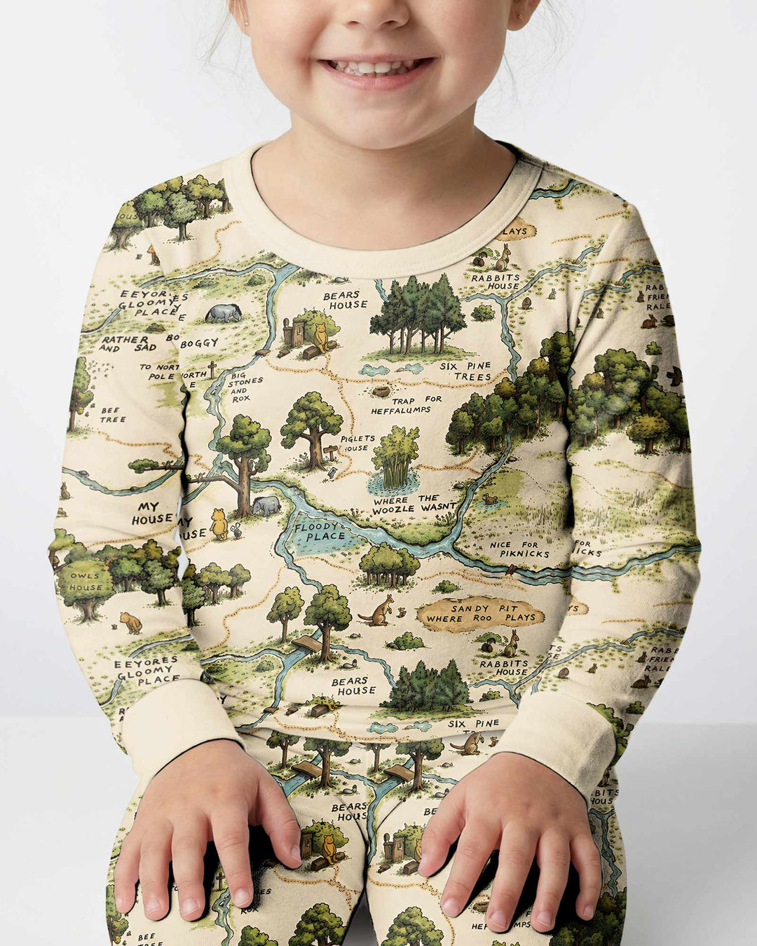 Template Bamboo Two Piece Long Sleeve Pyjamas Set