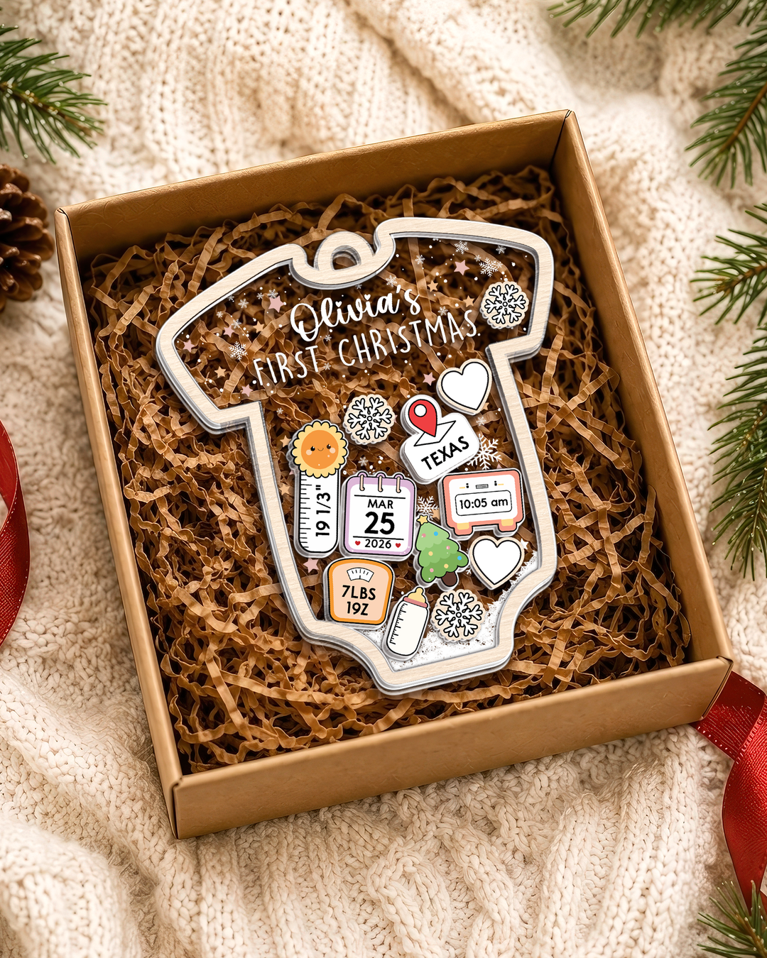 Baby's First Christmas Shaker Ornament