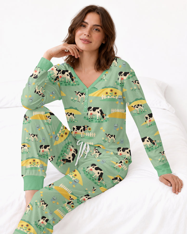 Pasture Sunlit Waltz Bamboo Women Pajama Set