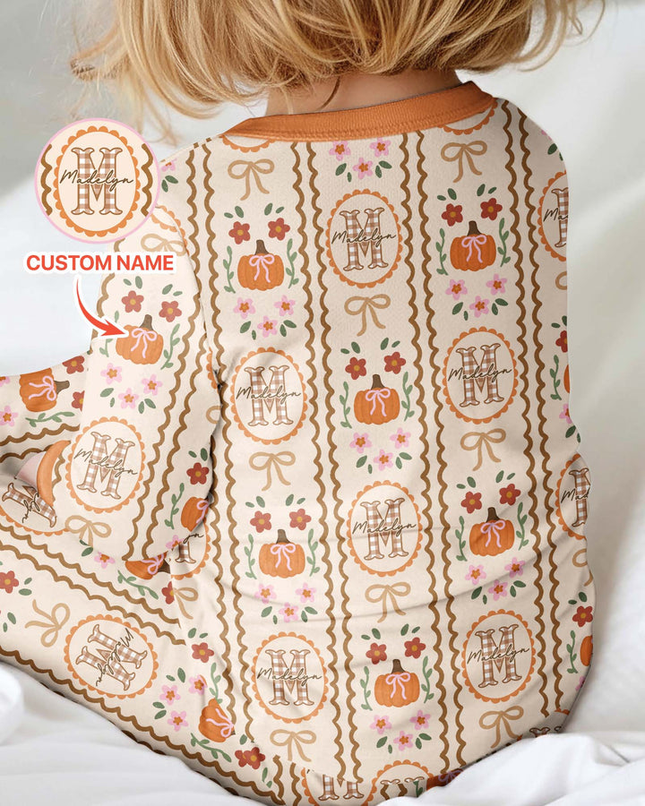 Custom Name Pumpkin Cottage Bamboo Convertible Zippy