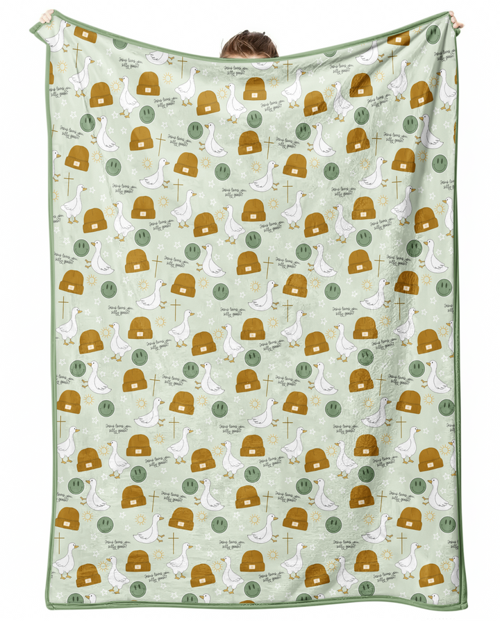Jesus Loves You Silly Goose Bamboo Blanket